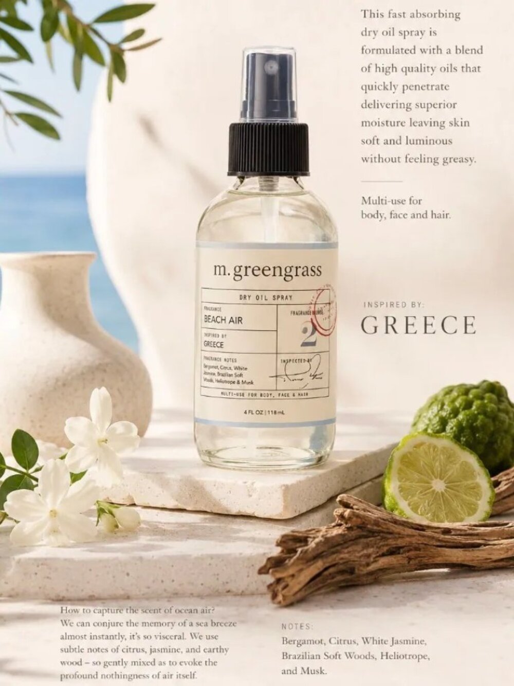 NEW *LIMITED EDITION* M. GreenGrass Dry Oil #2 Beach Air
